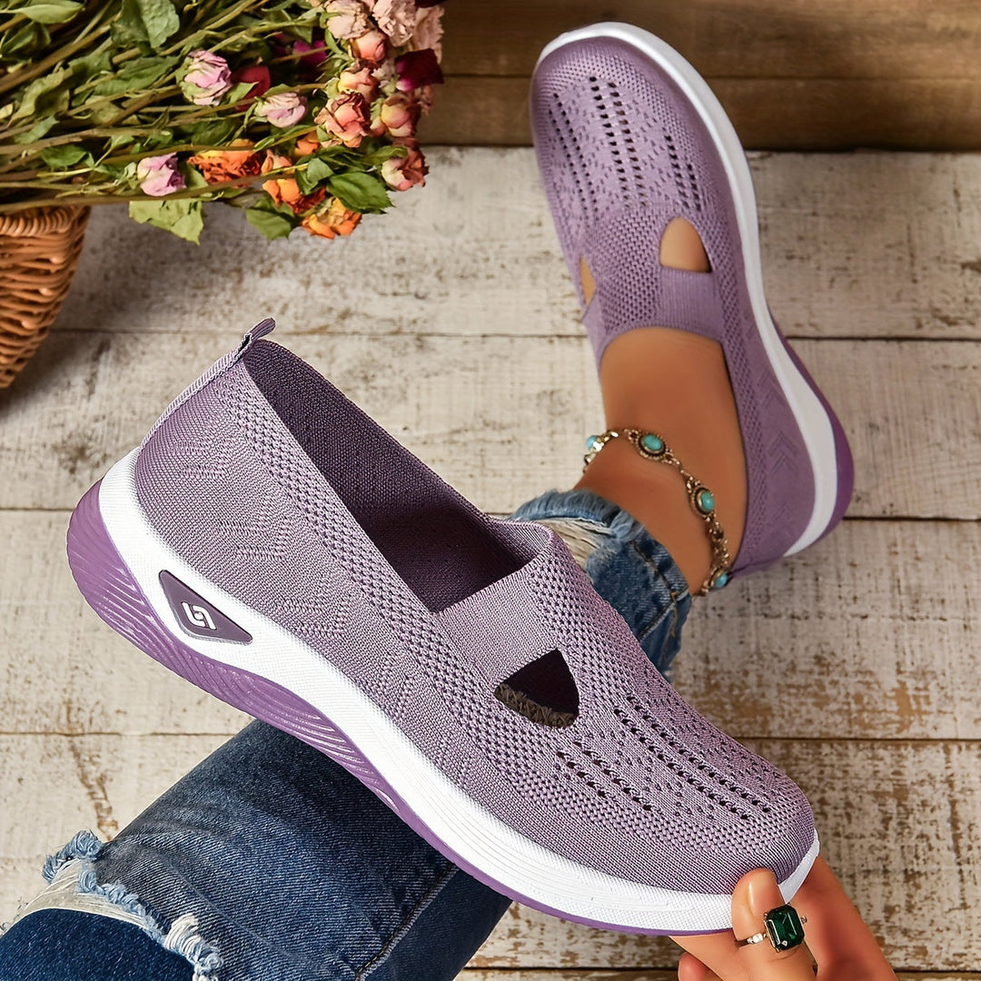 Damskie buty sportowe ortopedyczne oddychające z siateczkową dzianinową cholewką