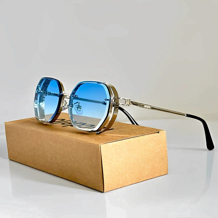 Okulary przeciwsłoneczne damskie w stylu aviator z ochroną UV400 i gradientowymi soczewkami