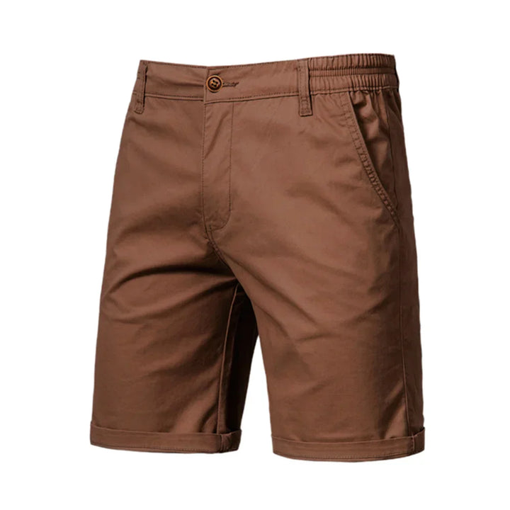 Męskie spodenki chino w stylu casual z ozdobnym guzikiem i klasycznym fasonem