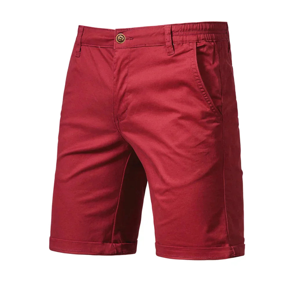 Męskie spodenki chino smart casual w kolorze brązowym z klasycznymi detalami