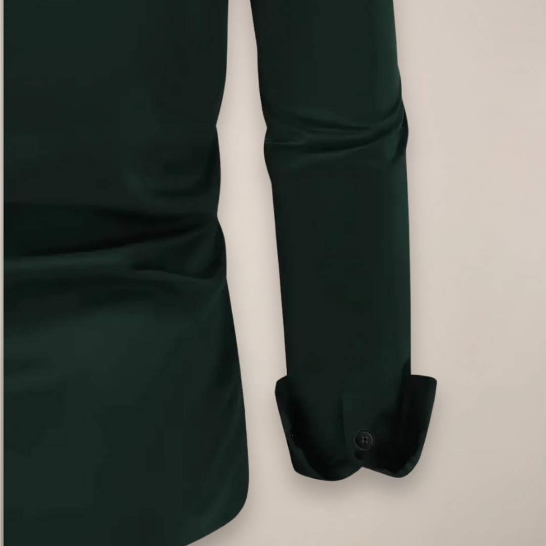 Męska koszula formalna slim fit z kołnierzykiem i guzikami w kolorze szarym